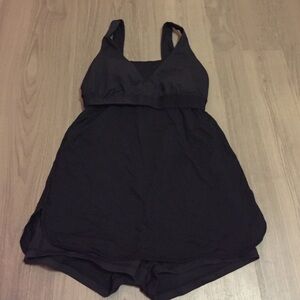 Lululemon Black Open Back Onesie Sz 6